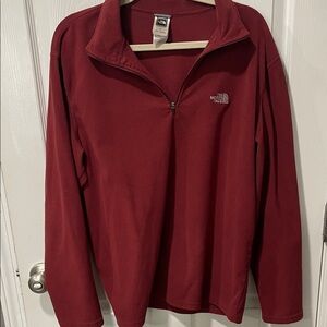 The North Face Burgundy Quarter-Zip Fleece
